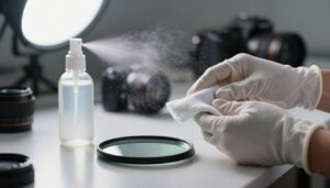 clean camera filters safely