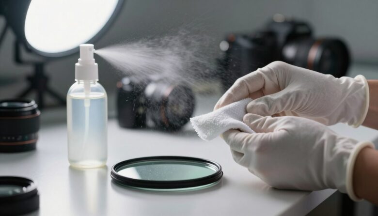 clean camera filters safely